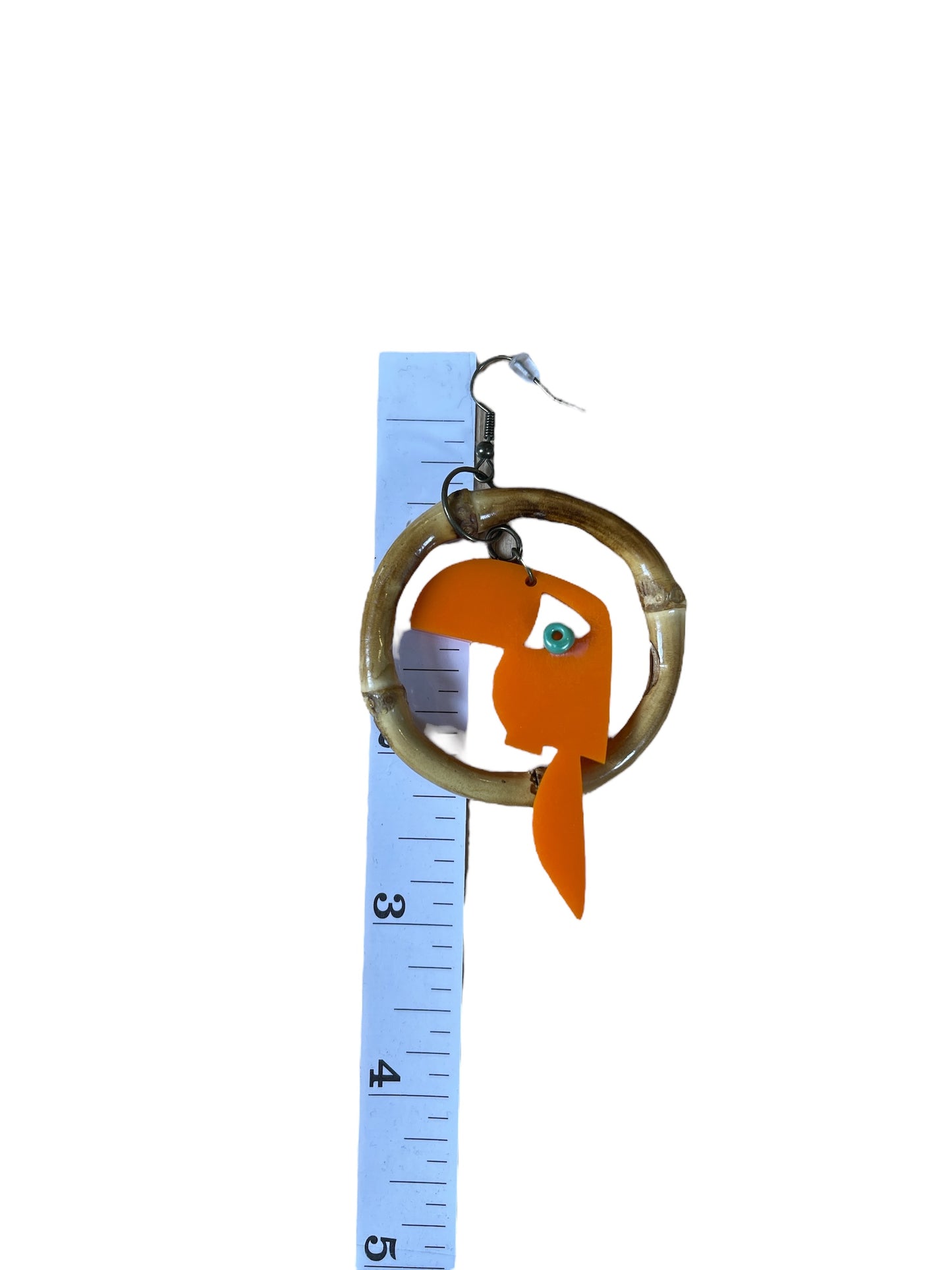Toucan / Tropical Bird in Small, Bamboo Hoops