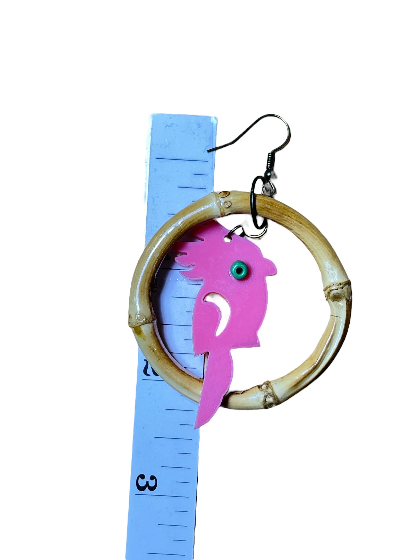 Cockatiel / Tropical Bird in Small Bamboo Hoops