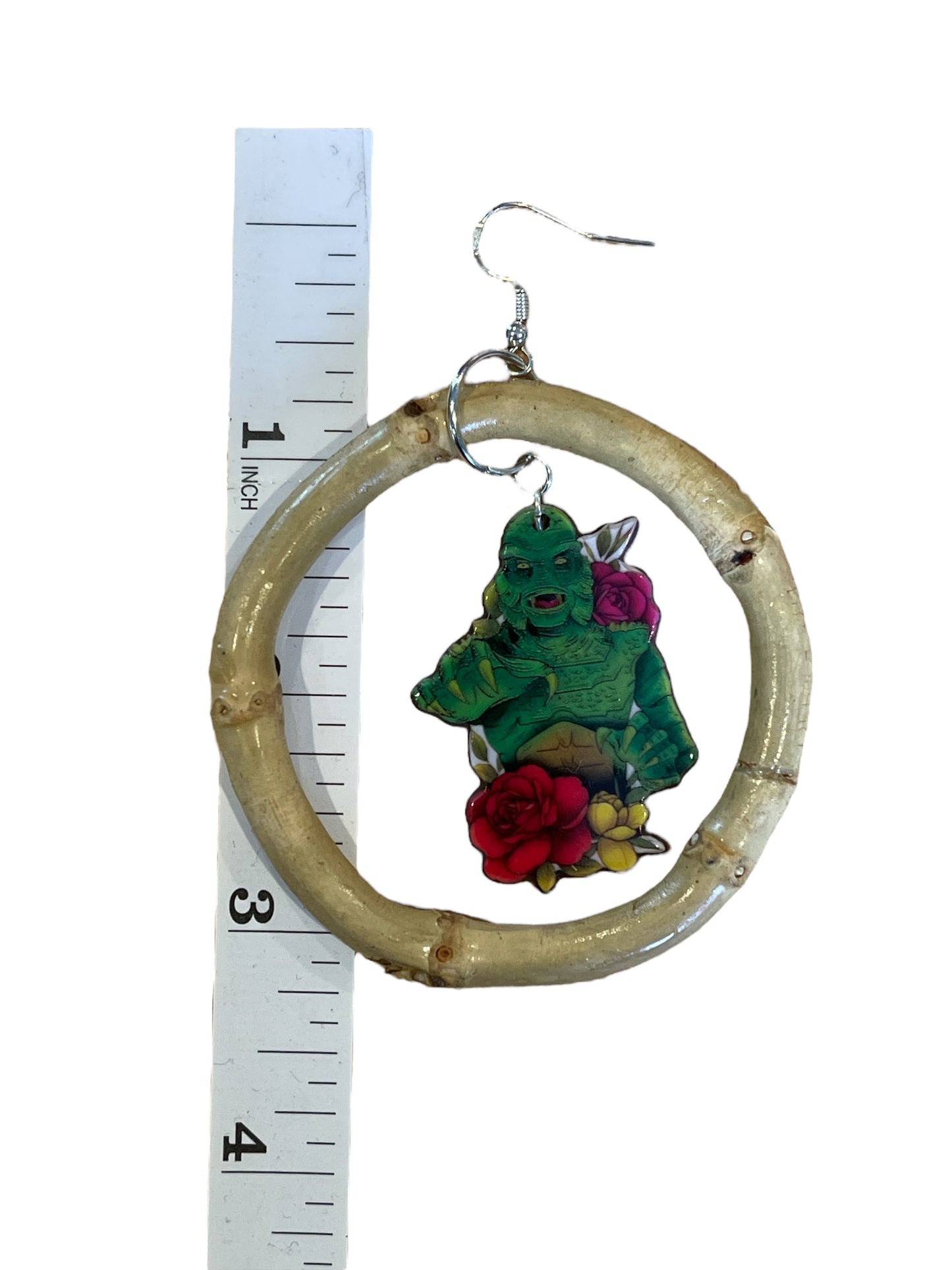 Creature of the Black Lagoon in Large, Bamboo Hoops