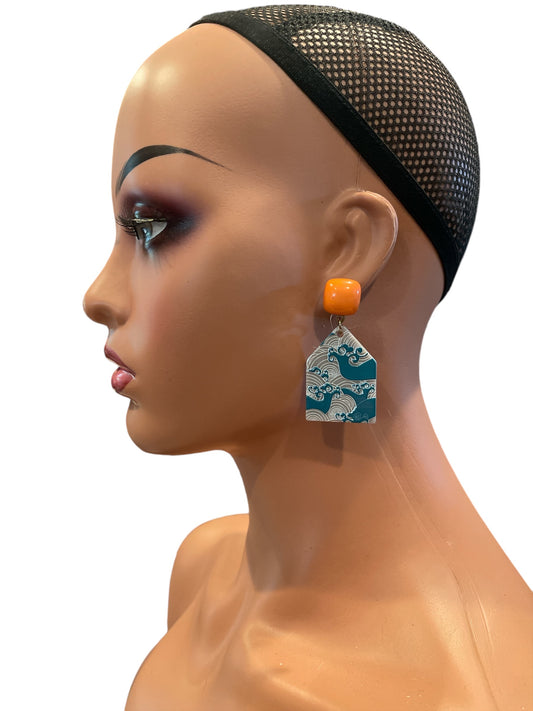 Japanese-Style Ocean Earrings