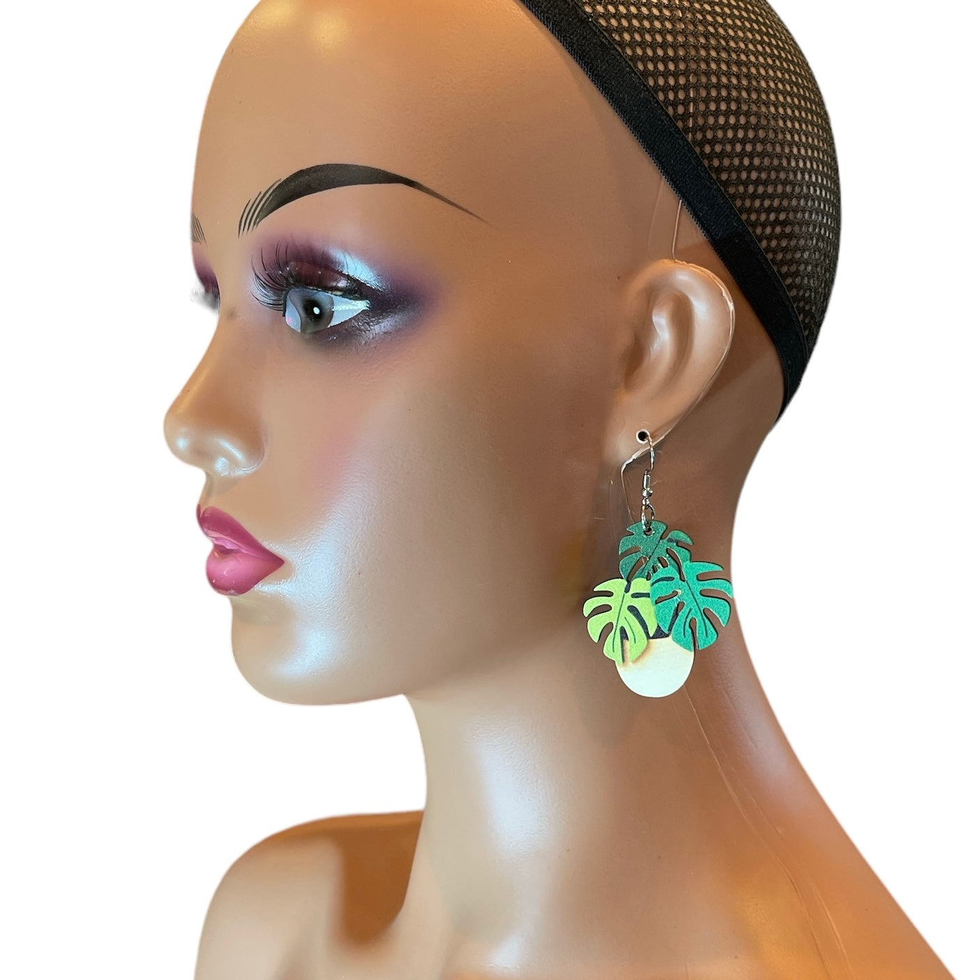 Monstera Potted Plant Earrings