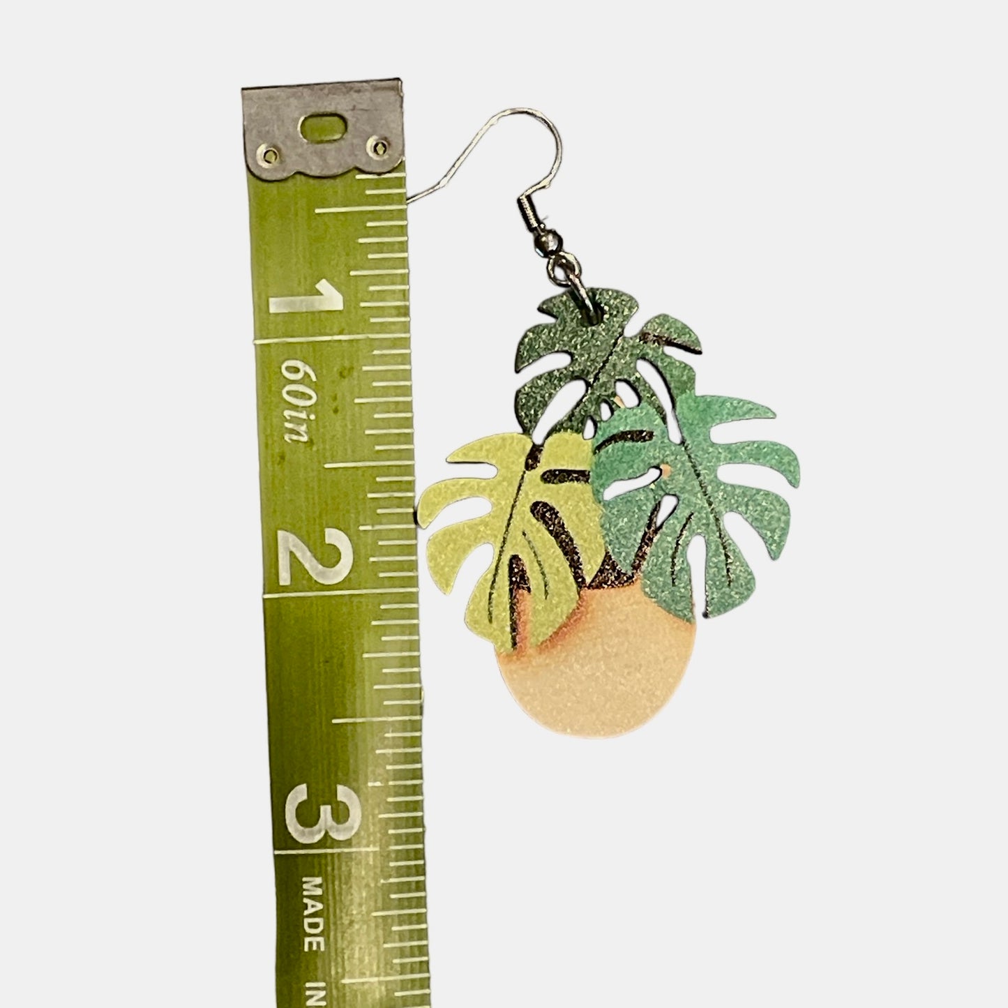 Monstera Potted Plant Earrings