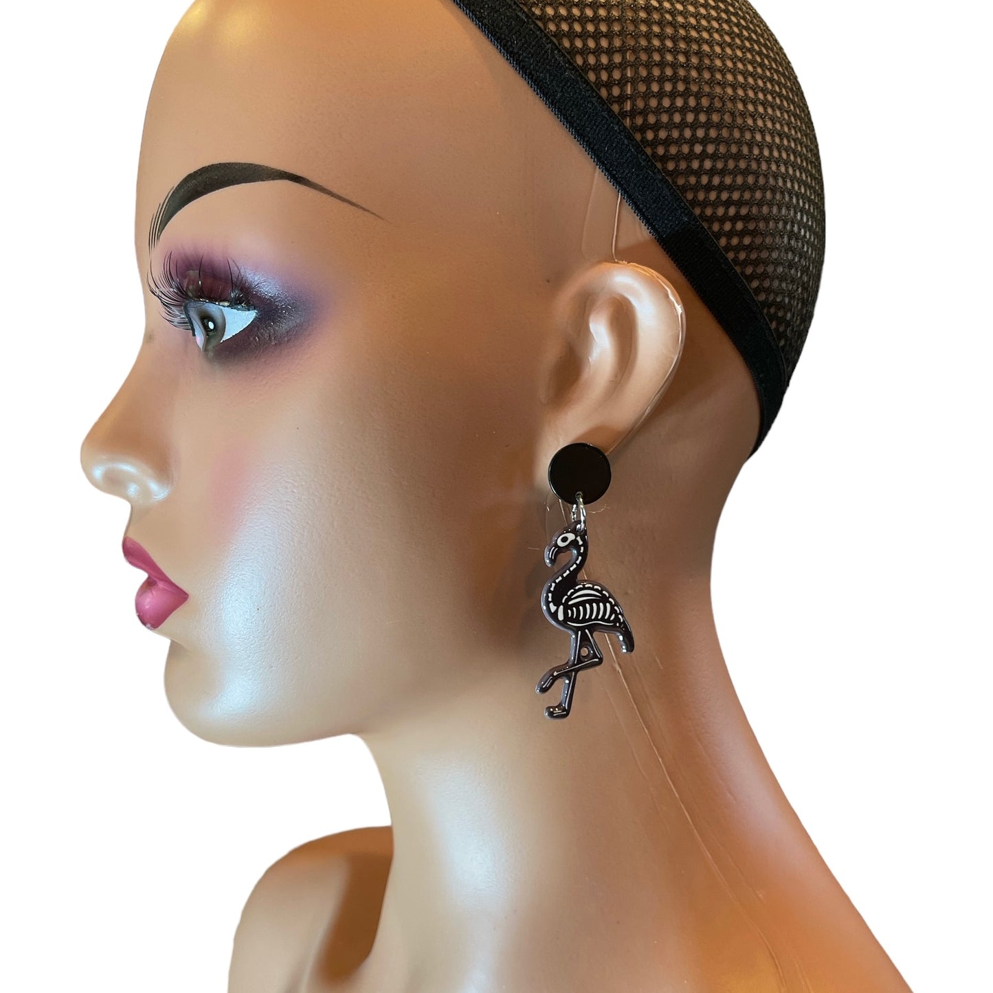 Skeleton Flamingo Earrings