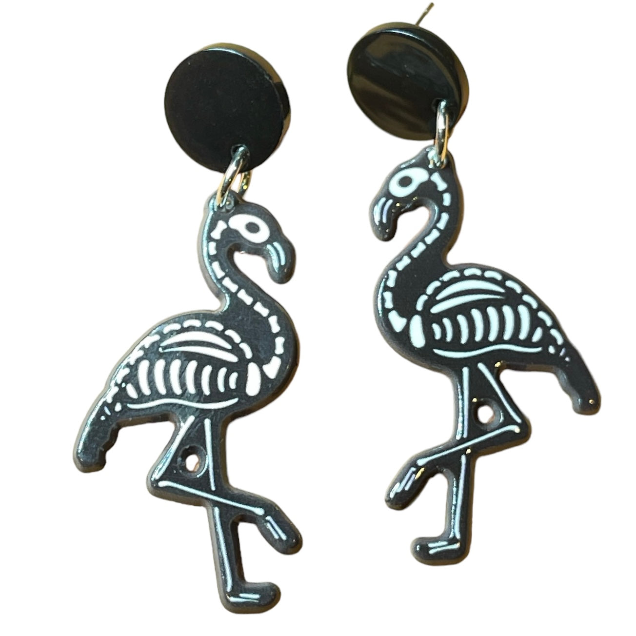 Skeleton Flamingo Earrings